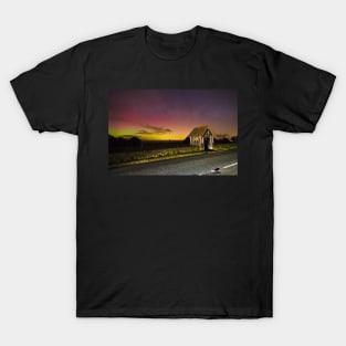 Aurora Borealis Northern Lights Over Nidderdale Yorkshire Dales 2581-A T-Shirt